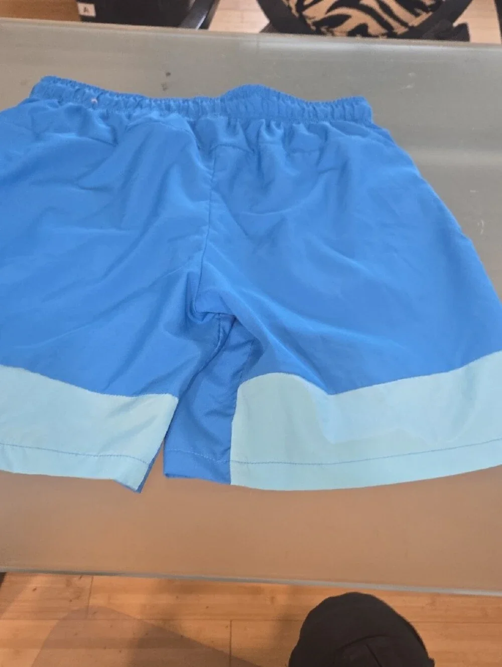 Nike Bright Blue Men's Athletic Shorts with Black Swoosh